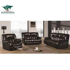black leather couch recliner sofa set