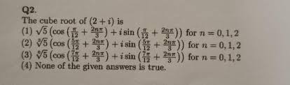 solved q2 the cube root of 2 i is 1
