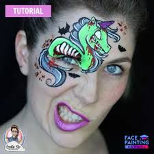 zombie unicorn face paint tutorial