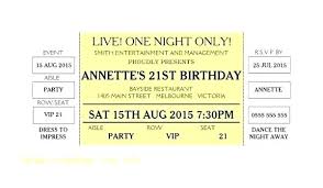Downloadable Event Ticket Templates Free Download Template Dinner