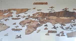 Mapa mundial de madeira com pin bandeiras dos paises. Mapa Mundi 2 00x1 80m 5 Tons De Madeira No Elo7 Allis Corte E Gravacao A Laser 1343de0