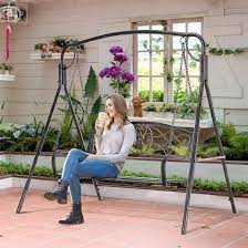 2 Seater Outdoor Garden Swing Chair Bronze