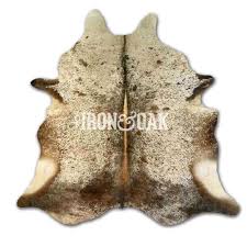 brown white pattern cowhide of iron