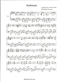 hallelujah piano sheet