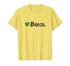 Amazon Com Mens Love Brazil T Shirt Country Brazilian Flag