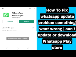 fix whatsapp update problem something