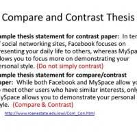 How To Write A Thesis Statement For Comparison And Contrast