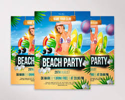 free beach and sea flyer psd templates