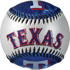 These logos represent a team. Texas Rangers Soft Strike Baseball 3in Party City