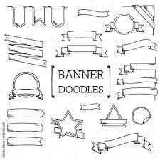 banner doodle hand drawing styles of