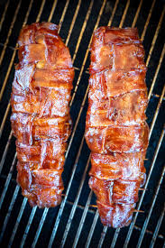 smoked bacon wrapped pork tenderloin