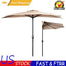 9 Ft Half Market Umbrella Sun Shade