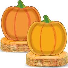 50 count pumpkin paper plates fall