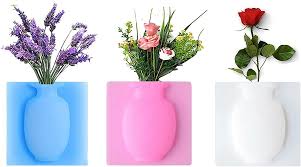 White Silicone Wall Mounted Vase For