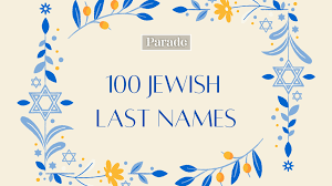 common jewish last names or surnames