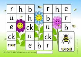 Which game can you do the fastest? A Printable Phonics Board Game With The Sounds Ck E U R H And B Phonics Games Phonics Printable Board Games