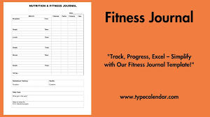 free printable fitness journal