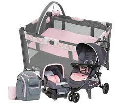 Baby Girl Pink Travel System Stroller