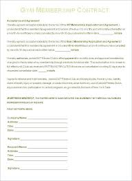 Martial Arts Membership Agreement Template Gym Contract Template