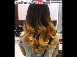 You should try dark brown and black hairstyle that best suits for long half wavy curly hair. Brown Hair With Golden Blonde Ends Youtube