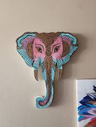 Hand Painted Pattachitra Elephant Head