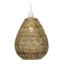 Moroccan Gold Ceiling Pendant Shade