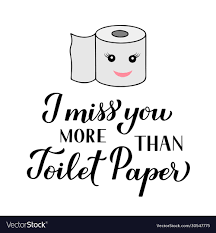 than toilet paper calligraphy vector image