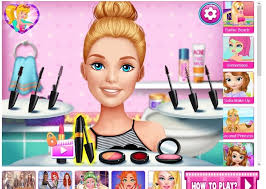 free barbie dress up and make up games