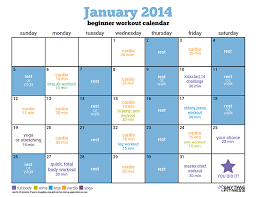 January Beginner Workout Calendar Kickstart Your Healthy