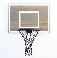 Gray Wood Basketball Hoop Handmade