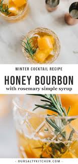 Get christmas cocktail recipes for punches, sangrias, and other mixed drinks for the holidays. This Honey Bourbon Cocktail Is An Easy And Perfectly Seasonal Winter Cocktail Made With Rosemary Honey Winter Cocktails Recipes Honey Cocktail Cocktail Syrups