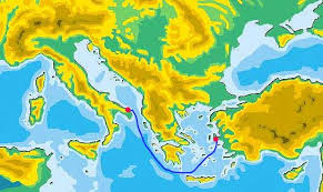 No part of these maps can be copied or used without the written permission of tutku tours. Mesline Ferries Mediterranean Map Departure From Italy Brindisi To Turkey Cesme V V