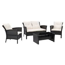 Corliving Rattan Wicker Patio Set With