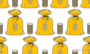 money bags seamless background