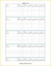 Workout Journal Template Excel Weight Lifting Free Fitness