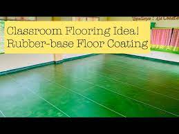 how to apply rubber base floor coating