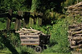 Wagon With Basket Garden Trolley By