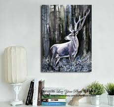 60x100x3cm Deer Elk Canvas Print Wall