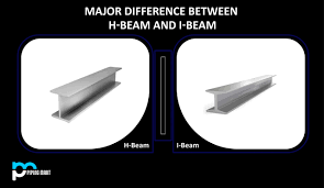 major difference between h beam and i beam