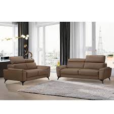 audrey sofa set half leather lcf