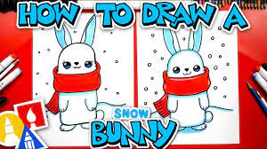 how to draw a snow bunny you