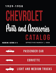 1929 1958 Chevrolet Parts Book
