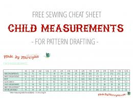 Child Measurements For Sewing Made By Marzipan