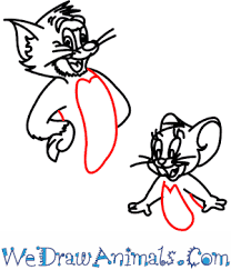how to draw tom and jerry