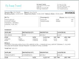 Invoice Excel Receipt Form Travel Agency Format All Tour Bill