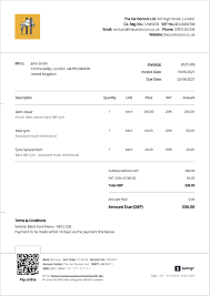 invoice templates for auto garages