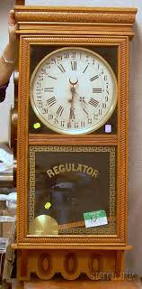 Oak Regulator Wall Clock By E Ingraham