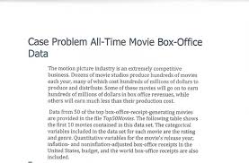 Nonton box office terbaru dengan subtitle indonesia. Solved Case Problem All Time Movie Box Office Data The Mo Chegg Com
