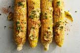 baked corn with chives sauce