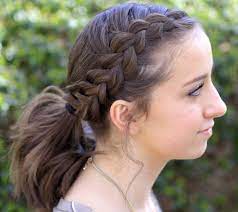 Pick up another section of hair from beside this first braid and repeat the previous step. 10 Simple School Girl Hairstyles For Medium Hair Styles At Life